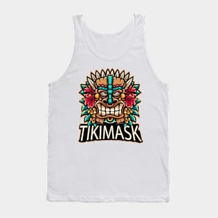 Colorful Tiki Mask Fantasy Artsy Style Tank Top